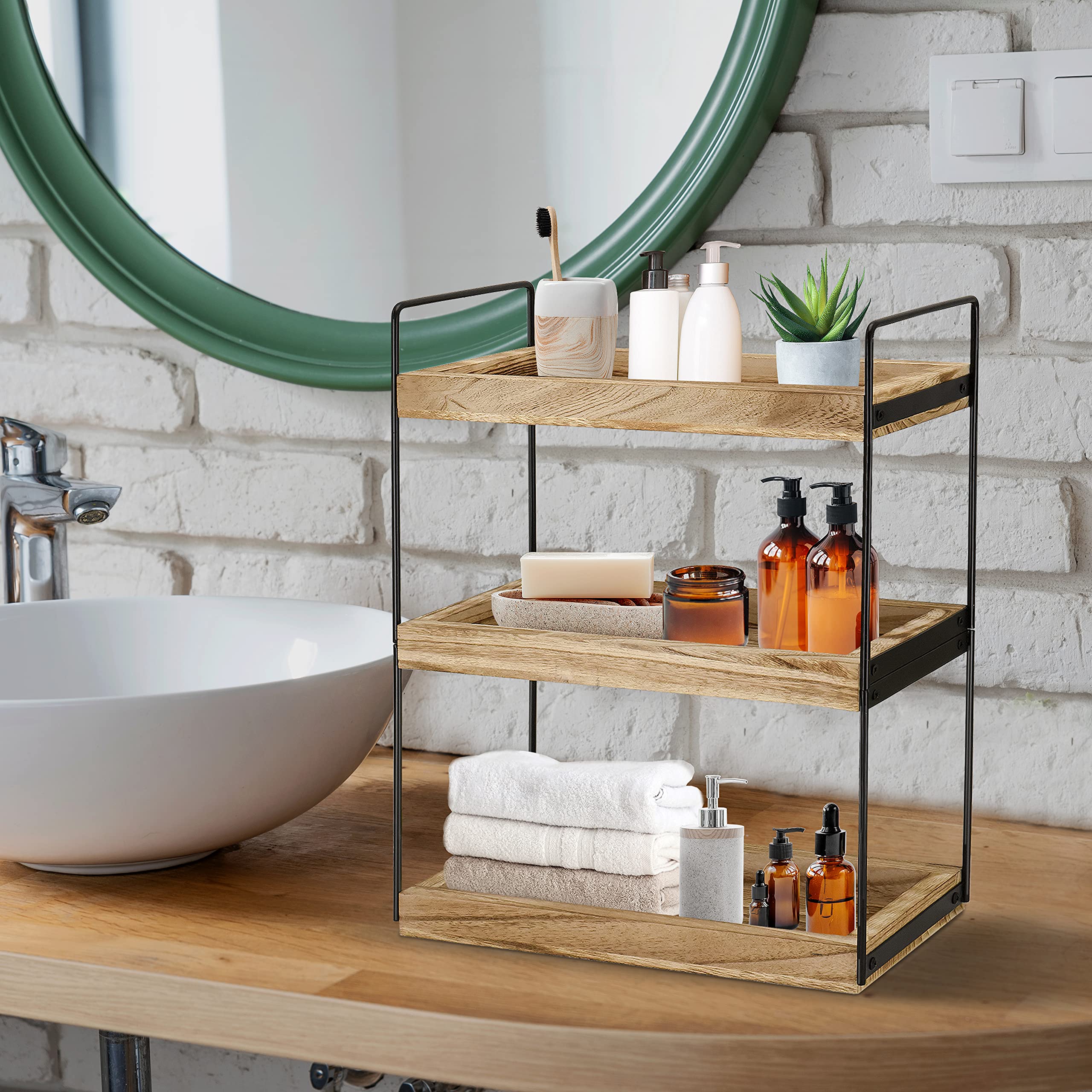 Updesign 3 Tier Bathroom Counter Organizer, Counter Standing Rack